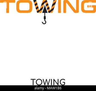 towing logo isolated on white background for your web, mobile and app design Stock Vector