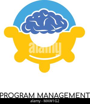 program management logo isolated on white background for your web, mobile and app design Stock Vector
