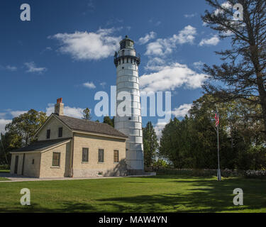 Cana Island Lighthouse in Door County Wisconsin Stock Photo