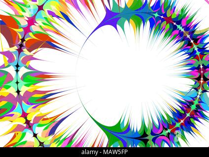 Colorful vector circle design elements, abstract, horizontal Stock Vector