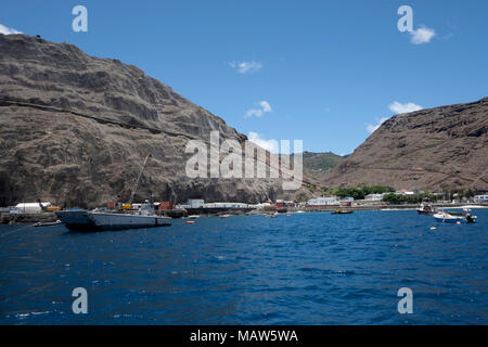 St. Helena seafront and port, Saint Helena, South Atlantic Stock Photo ...