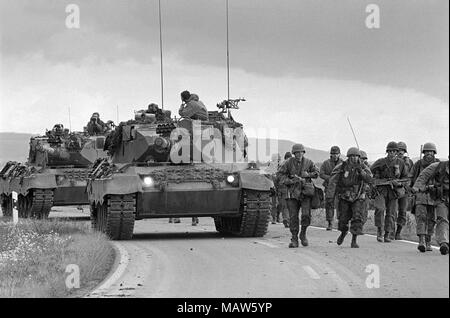 NATO exercises in Germany, Canadian troops (October 1983) Stock Photo