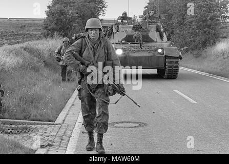 NATO exercises in Germany, Canadian troops (October 1983) Stock Photo