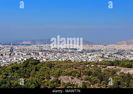 View of Athens city in the morning in Greece Stock Photo