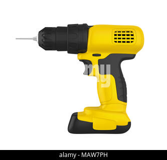 Cordless Drill Isolated Stock Photo