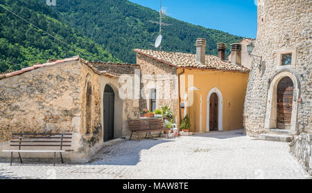 Pettorano sul Gizio in a summer afternoon, rural village in the province of L'Aquila, Abruzzo, Italy. Stock Photo