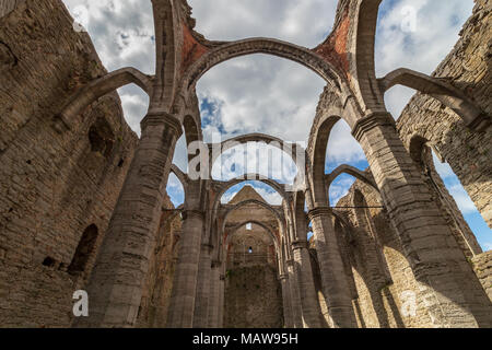 Ruins of an medieval church in Visby, on the island of Gotland, Sweden. Stock Photo