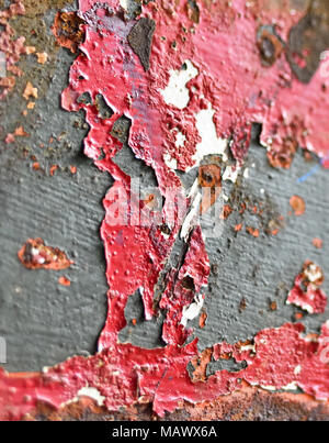 Old wall background or backdrop with peeling paint. Stock Photo