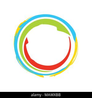 Colorful Zen Vector Symbol Graphic Logo Design Stock Vector