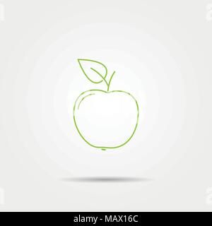 Apple vector line icon Stock Vector