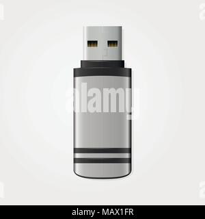 Vector USB flash drive icon isolated Stock Vector