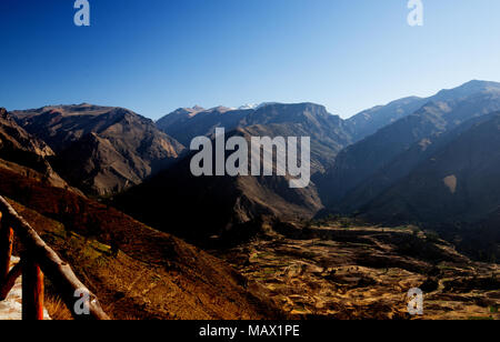 Canyon de colca outside of Arequipa home of wild Condors, its situated 5000 meters above sea level Stock Photo