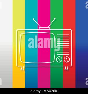 Abstract background with old TV Stock Vector