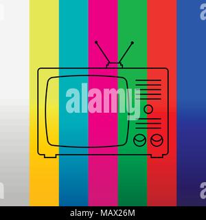 Background with tv. Vector illustration. Stock Vector