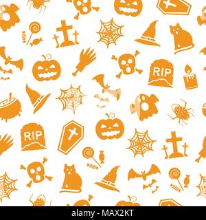Halloween seamless vector pattern Stock Vector