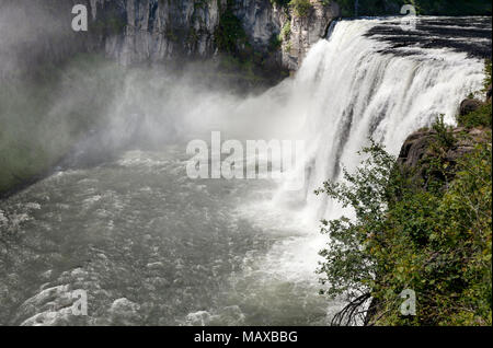 ID00693-00...IDAHO - Upper Mesa Falls of the Henrys Fork River along the Mesa Falls Scenic Byway. Stock Photo