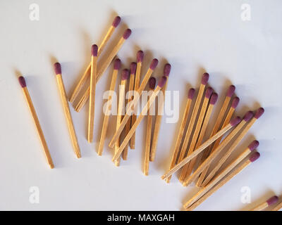 many matches sticks for lighting a fire Stock Photo