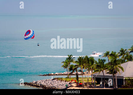 Parasailing at Key West Florida Stock Photo