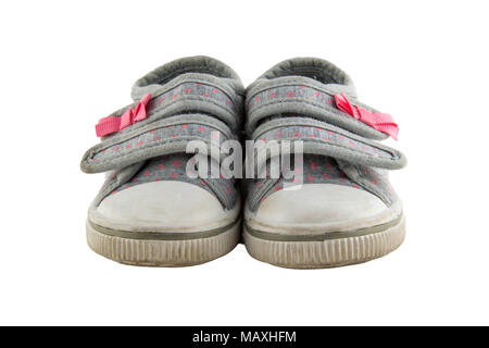 little girls shoes  isolated on white background Stock Photo