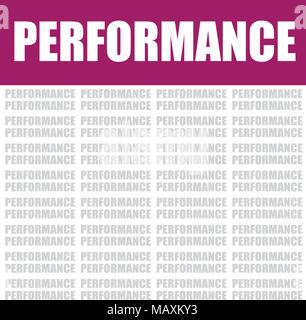 performance word cloud, vector background Stock Vector