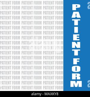 patient form word cloud, health concept vector background Stock Vector