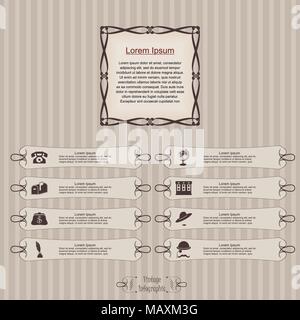 Vintage infographic label vector image Stock Vector