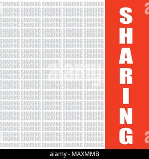 sharing word cloud vector background Stock Vector