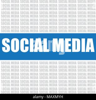 social media word cloud, vector background Stock Vector