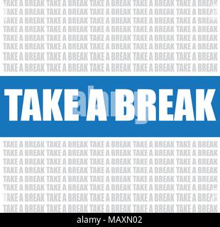 take a break word cloud, vector background Stock Vector