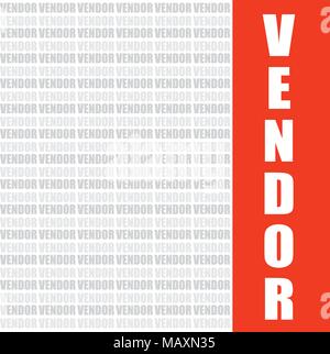 vendor word cloud, vector background Stock Vector