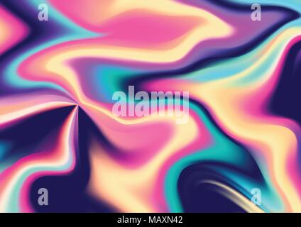 Abstract Iridescent swirling background pattern. Vector illustration Stock Vector