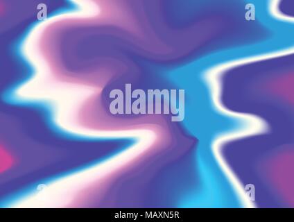 Purple Iridescent Holographic Foil Vector pattern  -  Swirling background abstract. Stock Vector