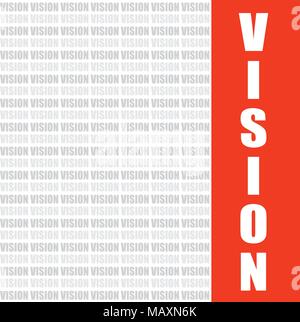 vision word cloud, vector background Stock Vector