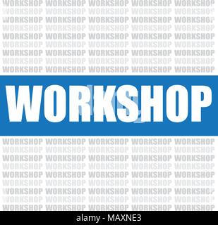 workshop word cloud collage, vector background Stock Vector