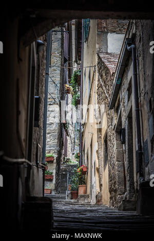 Idillic views of the beautiful town of Cortona in Tuscany, Italy Stock Photo