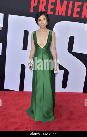 Ramona Young attending the 'Blockers' premiere at Regency Village