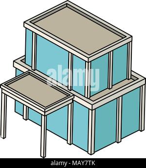 Isometric office building Stock Vector