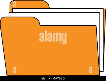 Folder with documents symbol Stock Vector