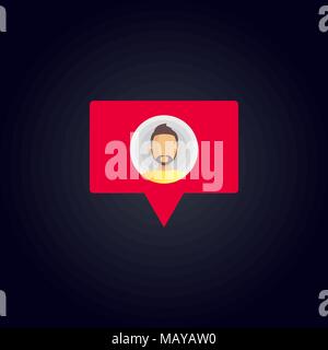 EPS 10. Follower notification. Social media icon user. User button, symbol, sign Stock Vector