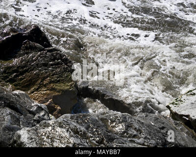 Angry sea and rocks. Fairly generic. Stock Photo