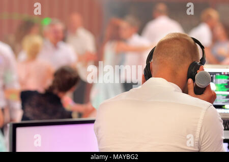 Dancing couples during party or wedding celebration Stock Photo