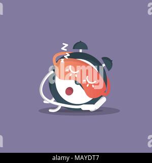Sweet dream. Sleep mask. Sleeping alarm clock.Colorful illustration with design elements. Stock Vector