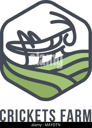 Vector grasshopper logo. Brand logo in the shape of a grasshopper Stock Vector