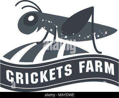 Vector grasshopper logo. Brand logo in the shape of a grasshopper Stock Vector