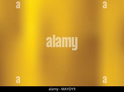 Gold gradient blurred style background. golden metal material texture. Vector illustration Stock Vector
