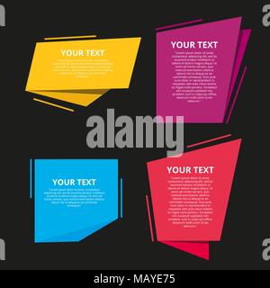 Style text templates speed origami for banner Vector abstract geometric ...