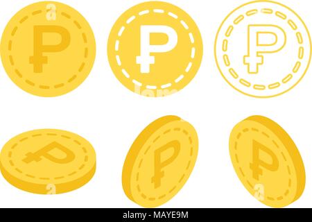 Set of icons Litecoin, Ripple, Ethereum, bitcoin coins on the isolated black background. Symbols of currencies in isometric, 3D style. Vector illustra Stock Vector