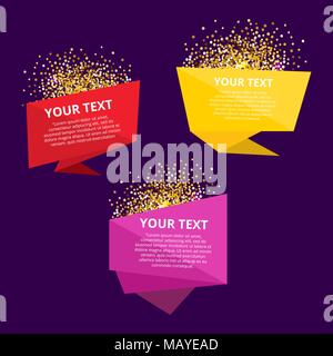 Style text templates speed origami for banner Vector abstract geometric ...