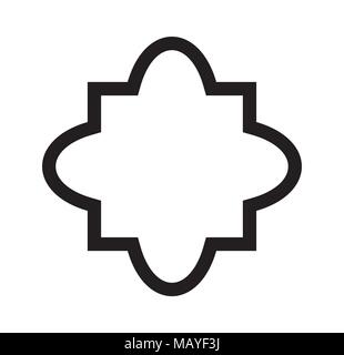 Seamless ornament in islamic style, vector geometric ornament border Stock Vector