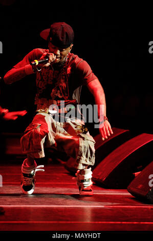 Rapper Deandre Way aka Soulja Boy Tell 'Em performing at the Honda Center on August 14, 2009 in Anaheim, California. Stock Photo